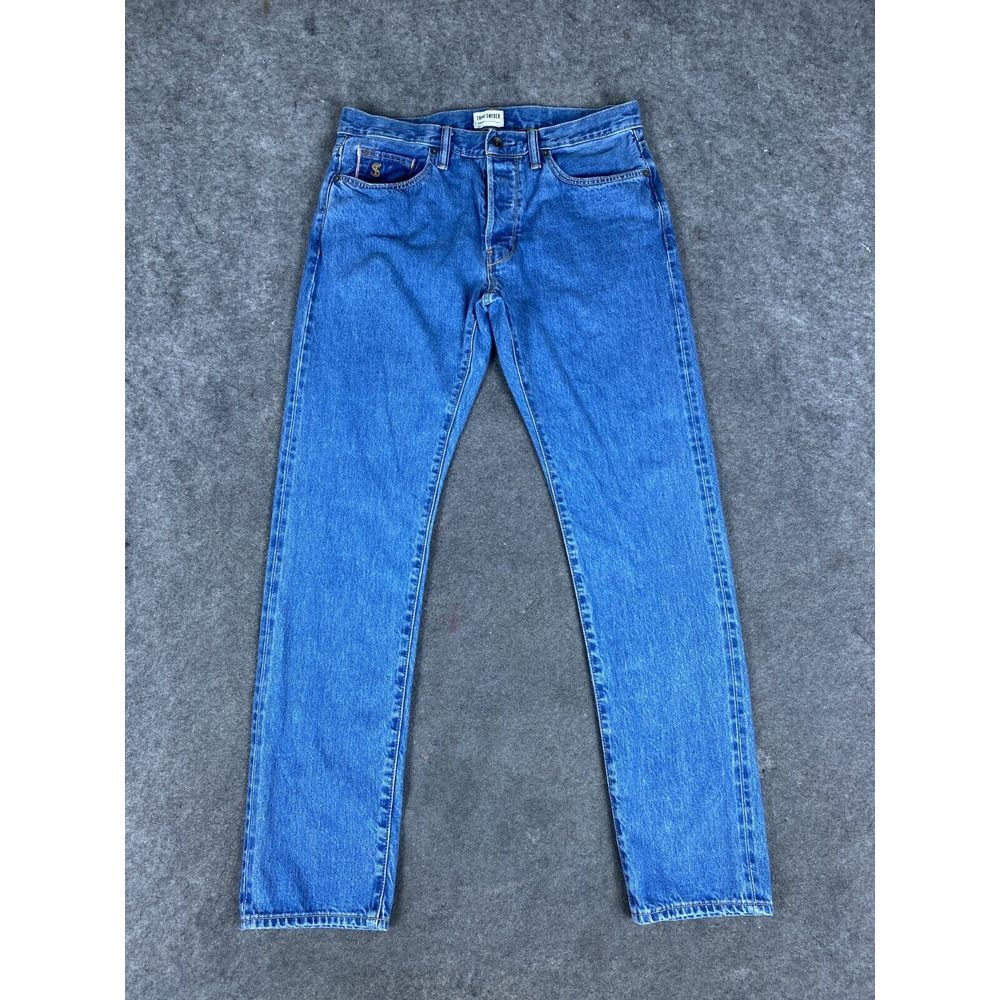 TODD SNYDER Jeans Mens 31x32 Slim Fit Selvedge Denim  Button Fly Cotton